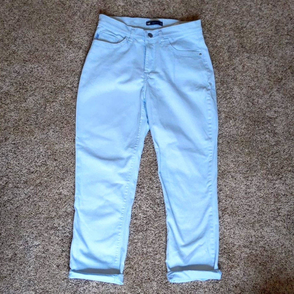 Lee light blue pants. Easy fit. Size 4.